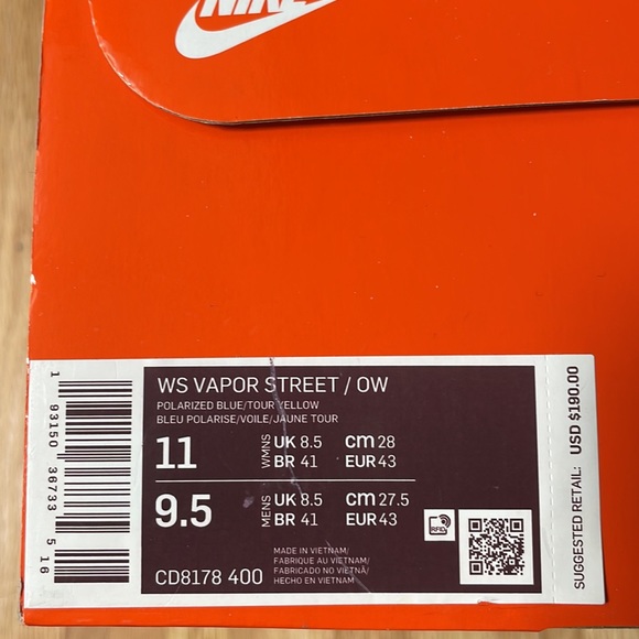 Nike x Off-White Women’s Vapor Street size 11 - Picture 8 of 9